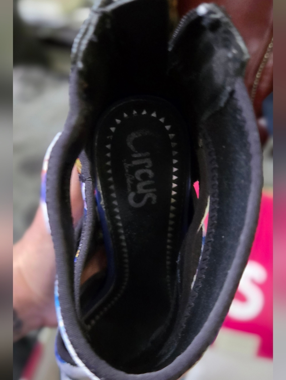 Circus by Sam Edelman Multicolor Strappy Block Heel Sandals Sz8.5 - Picture 6 of 10